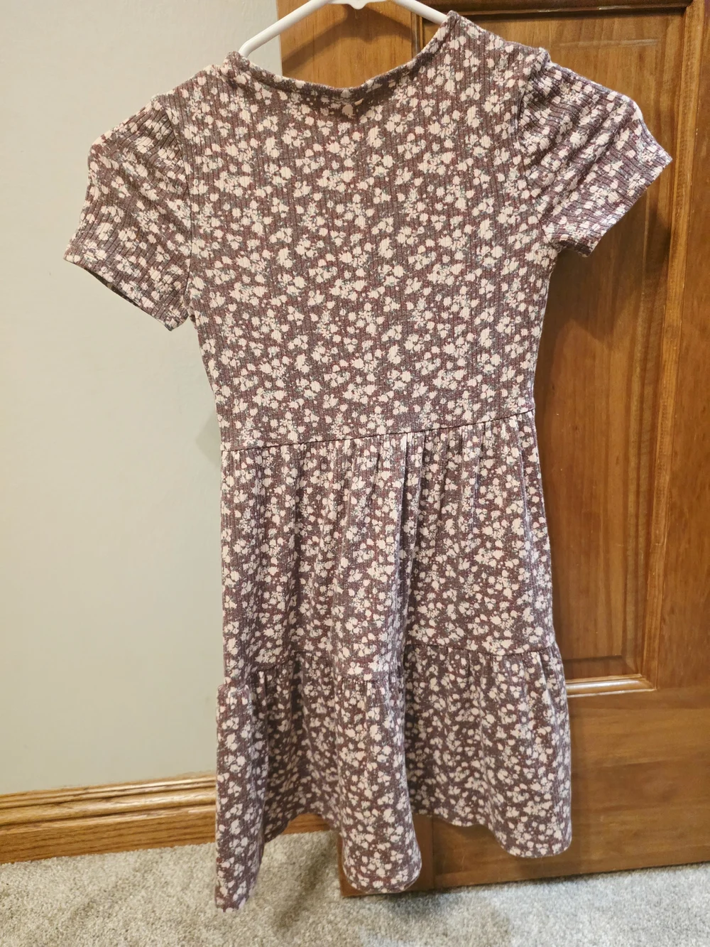 Target Girls' Mauve Floral Short Sleeve Dress